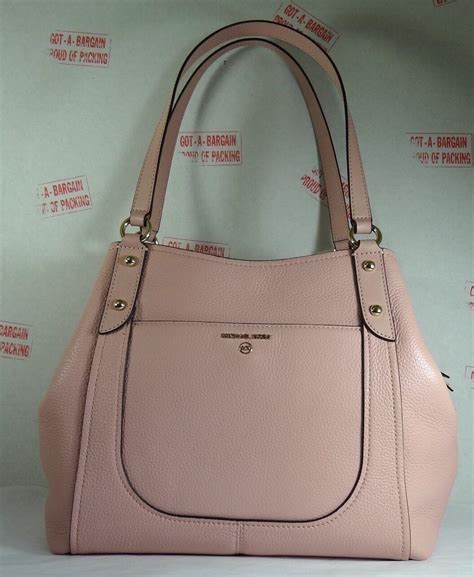 New Michael Kors Women's Smokey Rose LG Leather Carryall 